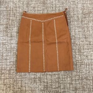 GAP Women’s Leather-shelled Stitched Skirt
